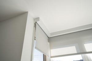 Pocketed motorized Lutron Sivoia shades