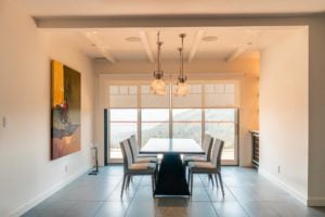 Lutron Palladiom Shades in Dining Room